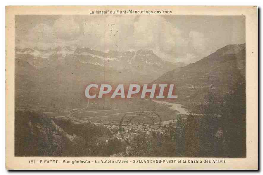 CPA Le Massif du Mont Blanc et ses Environs Le Favet Vue generale La Vallee d'Aravis