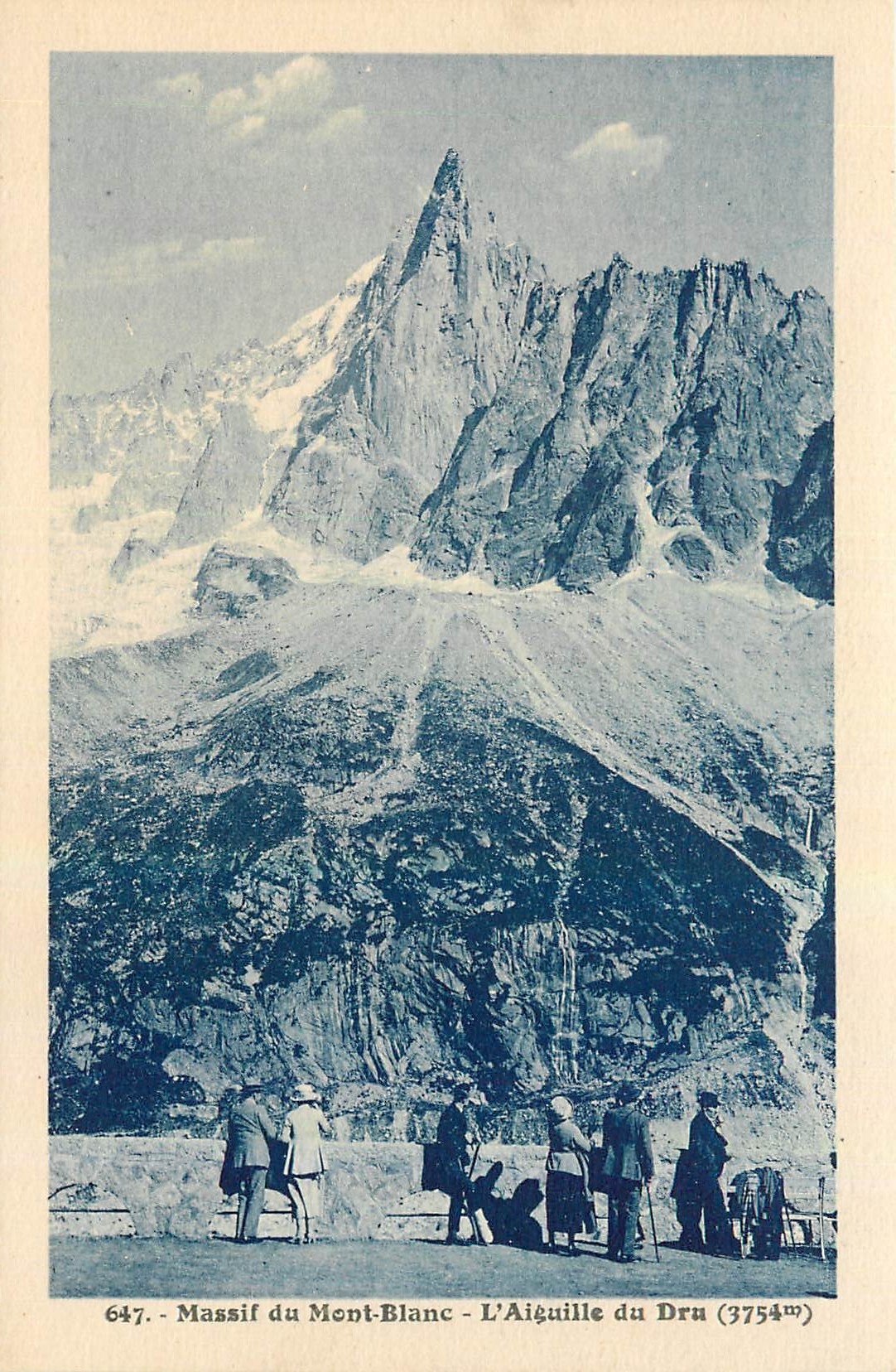 CPA Massif du Mont Blanc l'Aiguille du Dru 