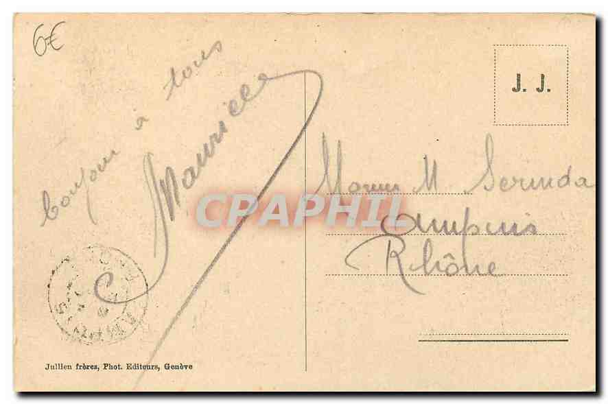 CPA Aix les Bains Hotel Mirabeau  — Rückseite