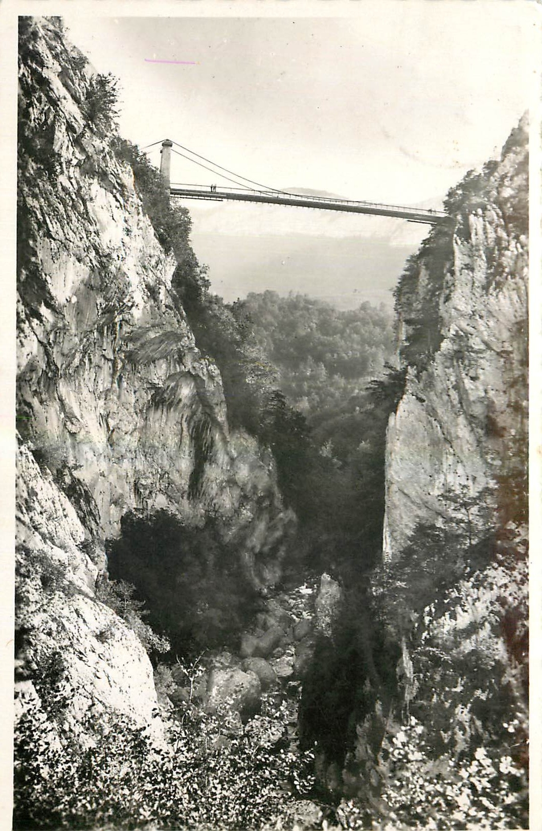 CPA Les Bauges Pittoresques Le Pont de l'Abime 