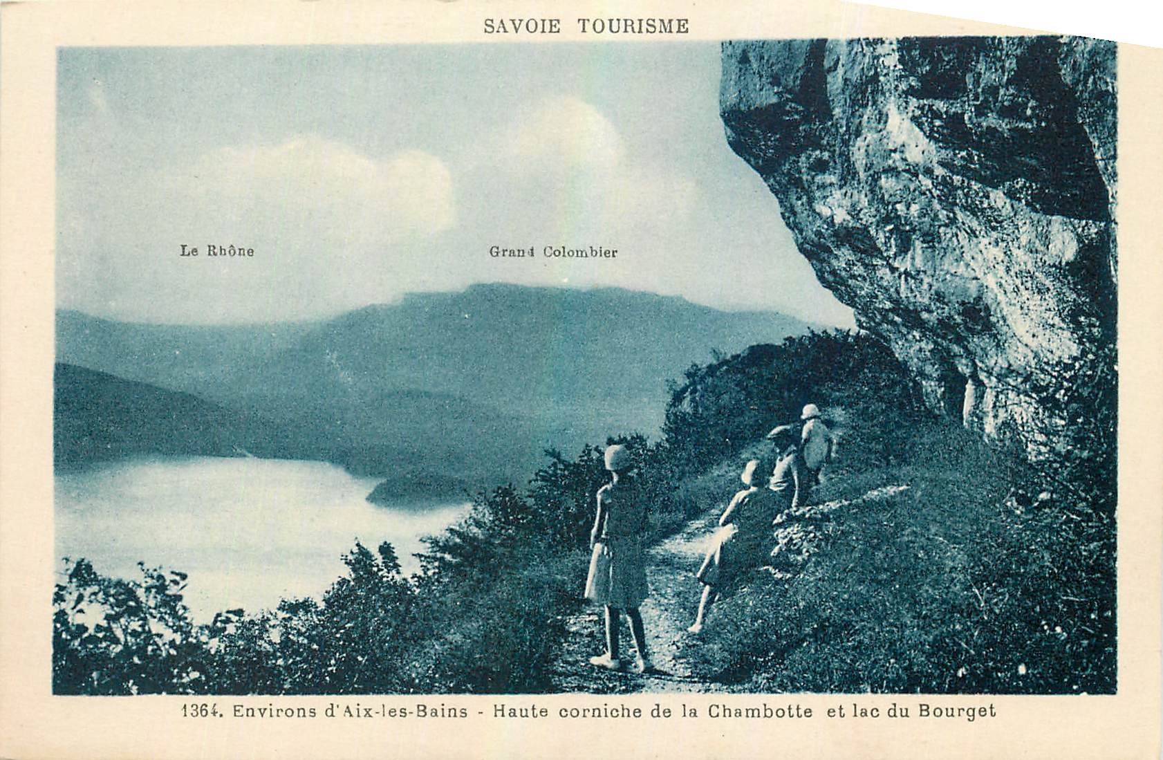 CPA Savoie Tourisme Environs d'Aix les Bains Haute corniche de la Chambotte et lac du Bourget 