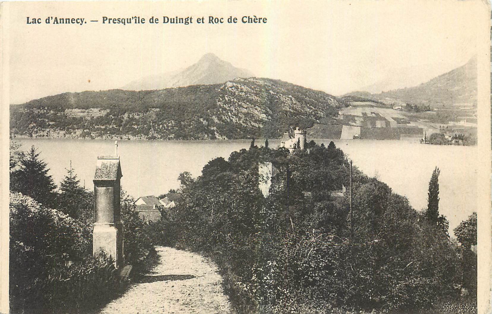 CPA Lac d'Annecy Presquille de Duingt et Roc de Chere 