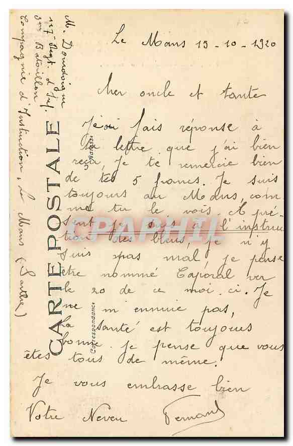 CPA Le Mans Le Cathedrale Cote Sud  — Rückseite