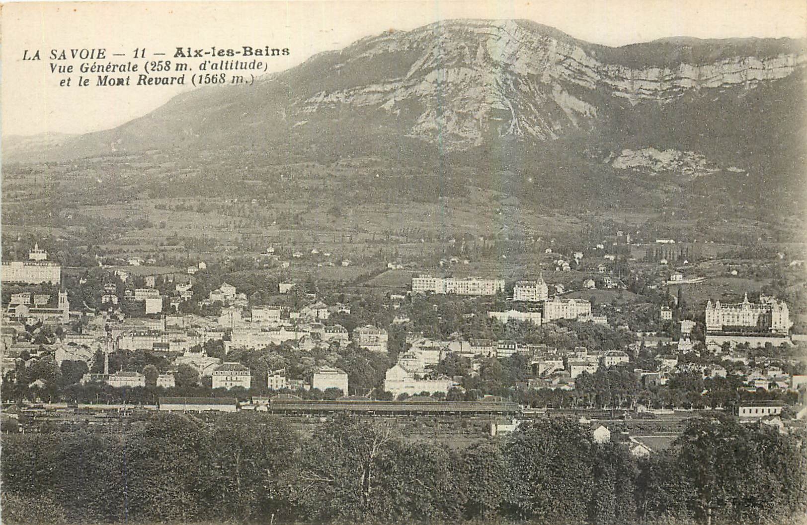 CPA Aix les Bains Vue Generale et le Mont Revard 