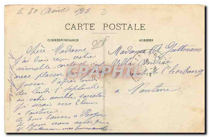 CPA Paris l'Observatoire  — Verso