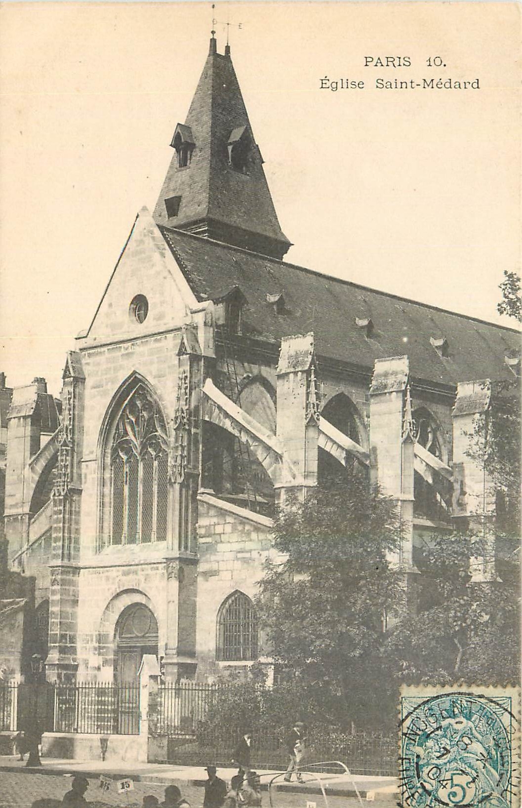 CPA Paris Eglise Saint Medard 