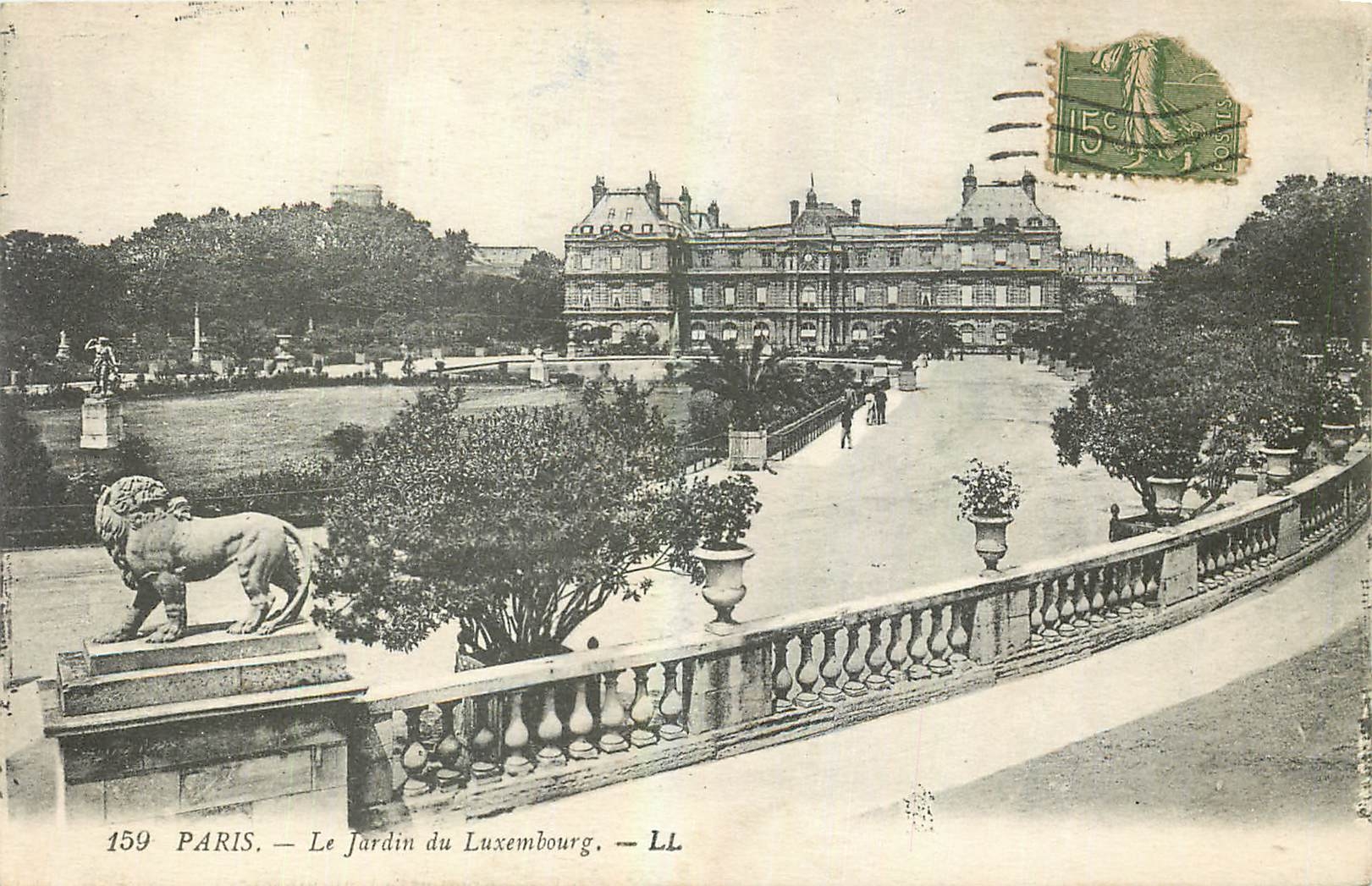 CPA Paris Le Jardin du Luxembourg Lion