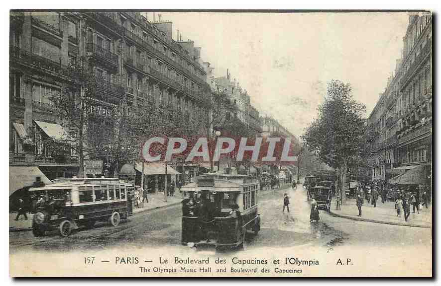 CPA Paris Le Boulevard des Capucines et l'Olympia 