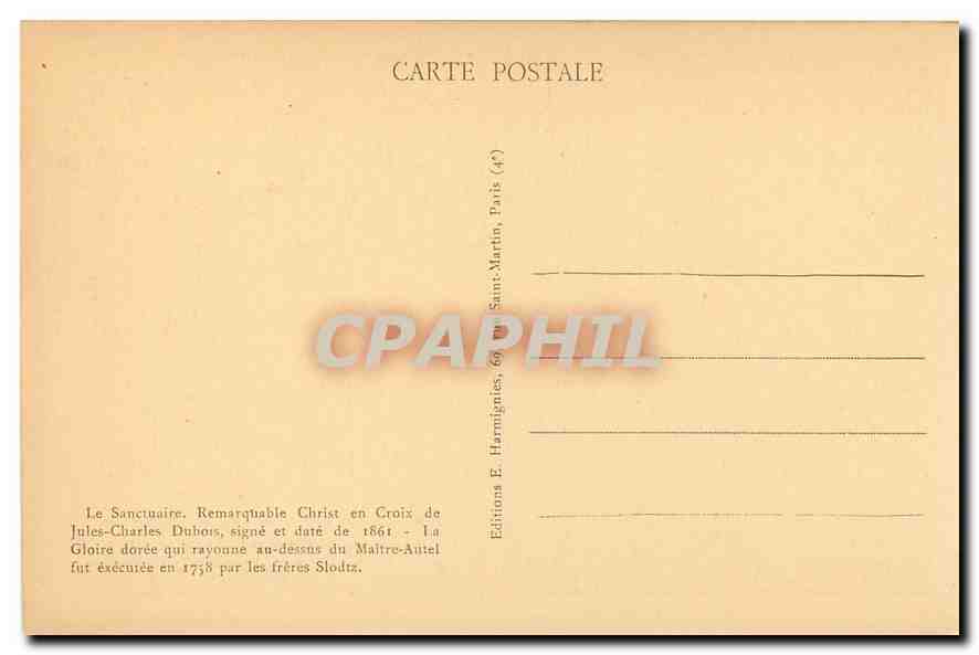 CPA Paris Eglise Saint Merry  — Verso