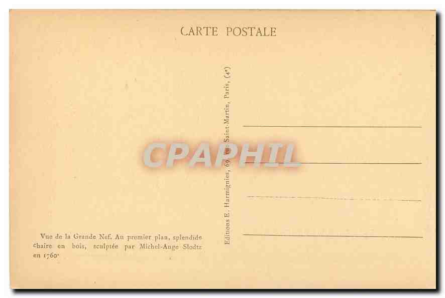 CPA Paris Eglise Saint Merry  s — Verso