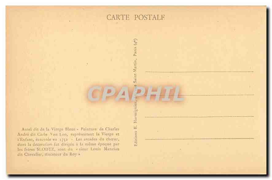 CPA Paris Eglise Saint Merry  — Verso
