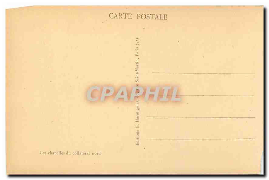 CPA Paris Eglise Saint Merry  — Rückseite