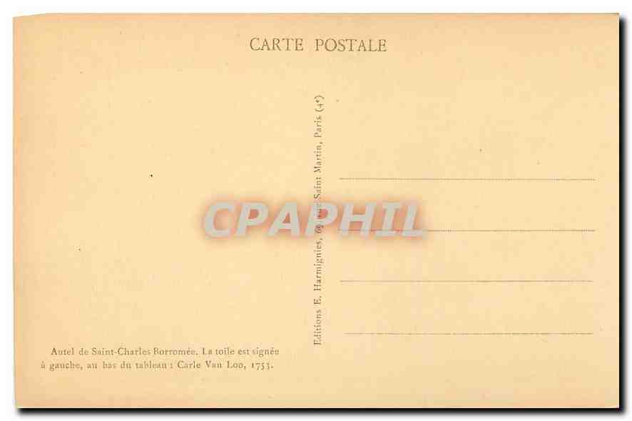 CPA Paris Eglise Saint Merry  — Rückseite