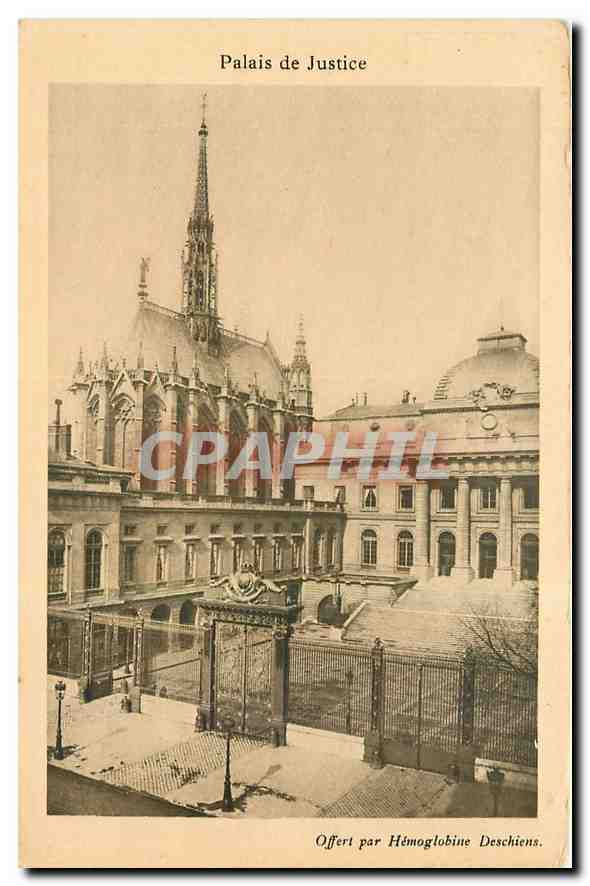 CPA Palais de Justice Offert par Hemoglobine 