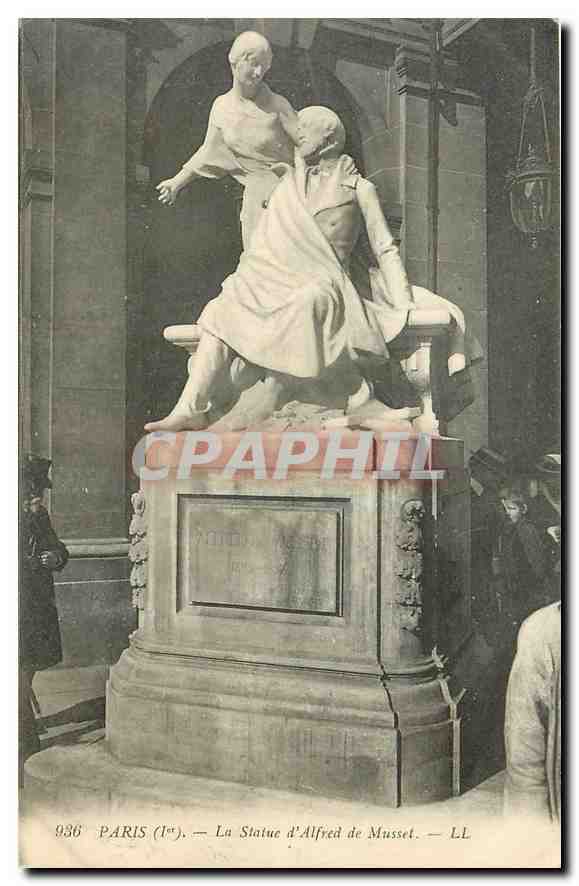 CPA Paris Le Statue d'Alfred de Musset 