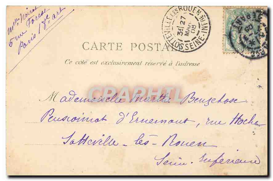 CPA Paris Calvaire de Montmartre  — Rückseite