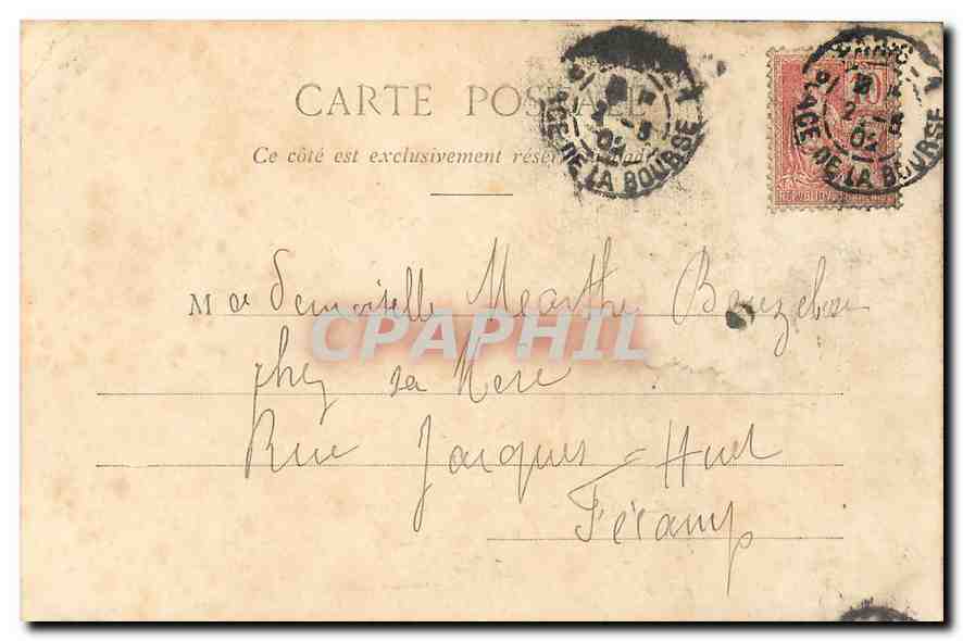 CPA Paris Avenue des Champs Elysees  — Rückseite