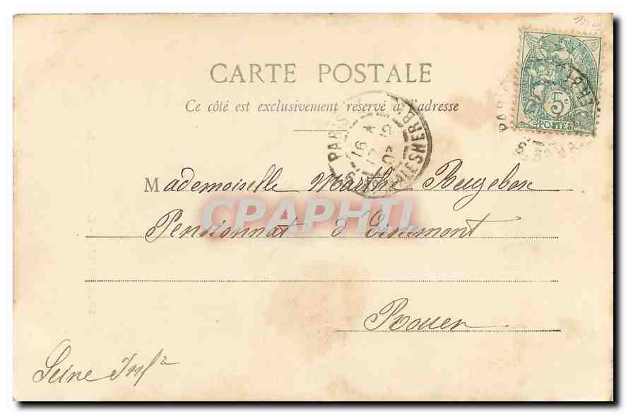 CPA Paris Le Dome des Invalides  — Verso