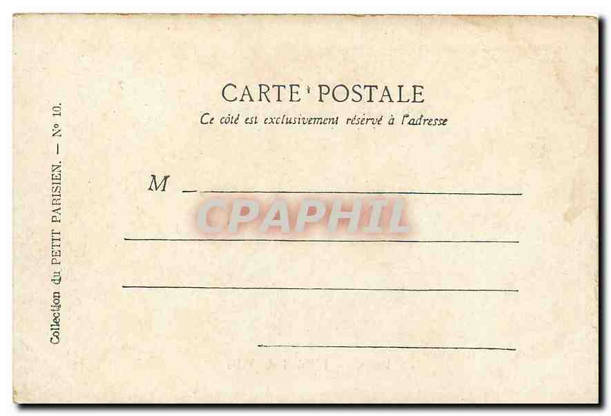 CPA Paris l'Hotel de Ville  — Rückseite