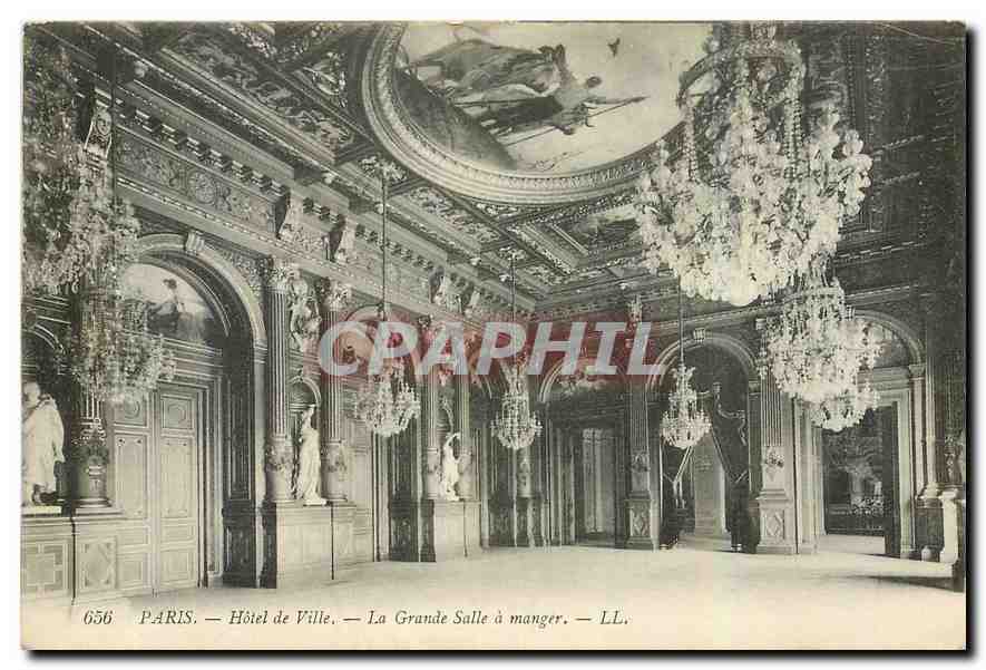 CPA Paris Hotel de Ville La Grande Salle a manger 