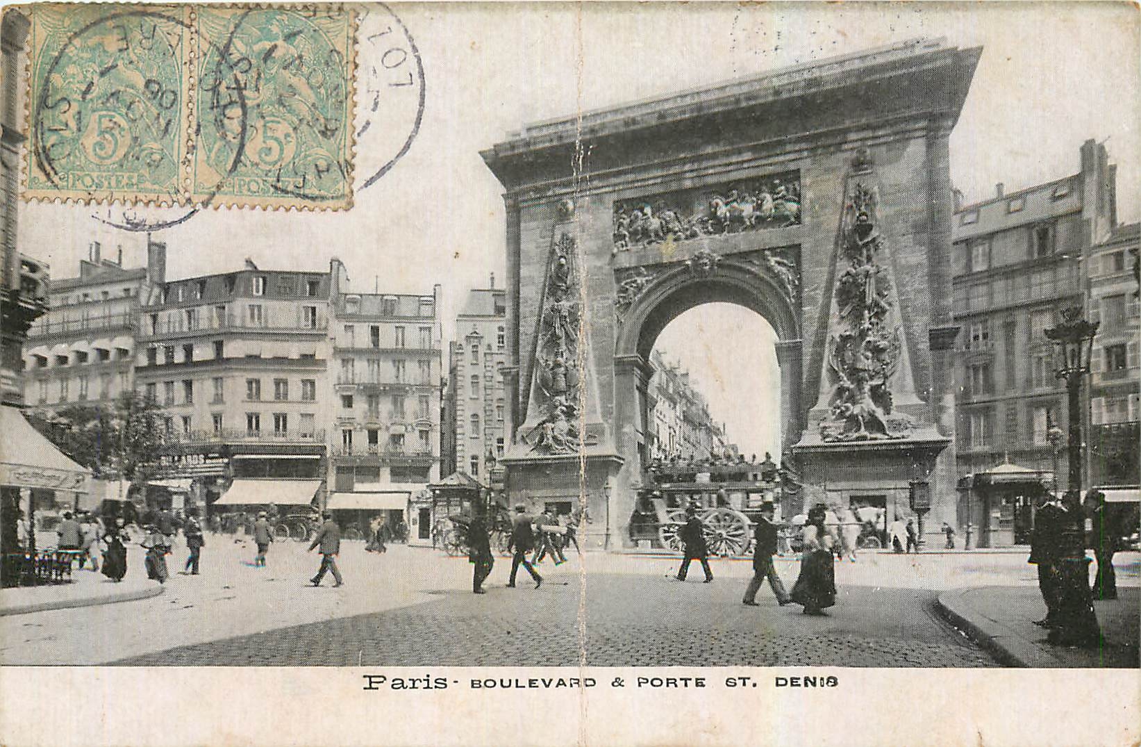 CPA Paris Boulevard et porte St Denis 