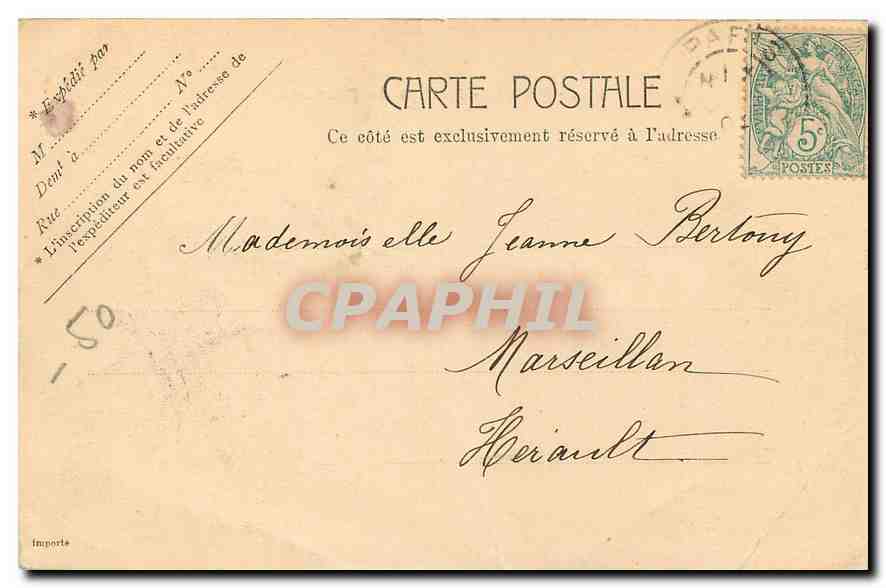 CPA Paris College de France  — Rückseite