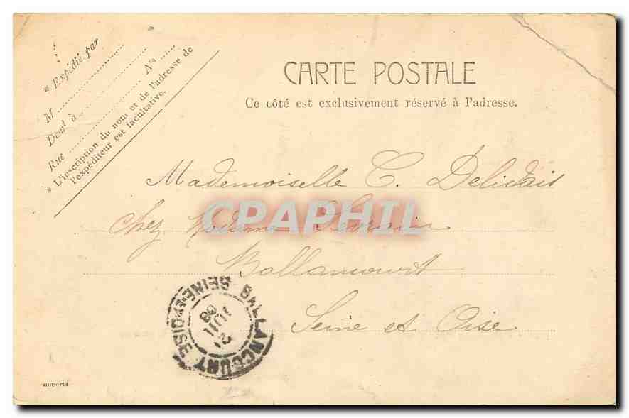 CPA Paris Place du Palais Royal et les Magasins du Louvre Metro — Rückseite