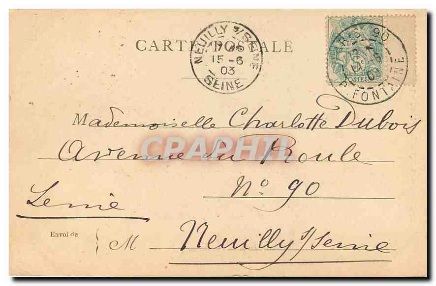 CPA Paris La Fontaine Place Saint Sulpice  — Rückseite