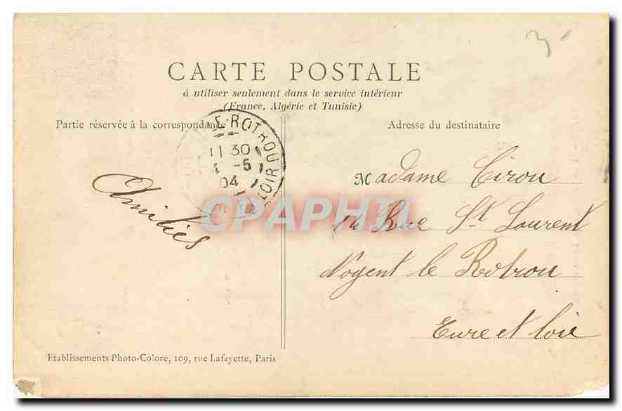 CPA Paris Fontaine des Innocents  — Verso