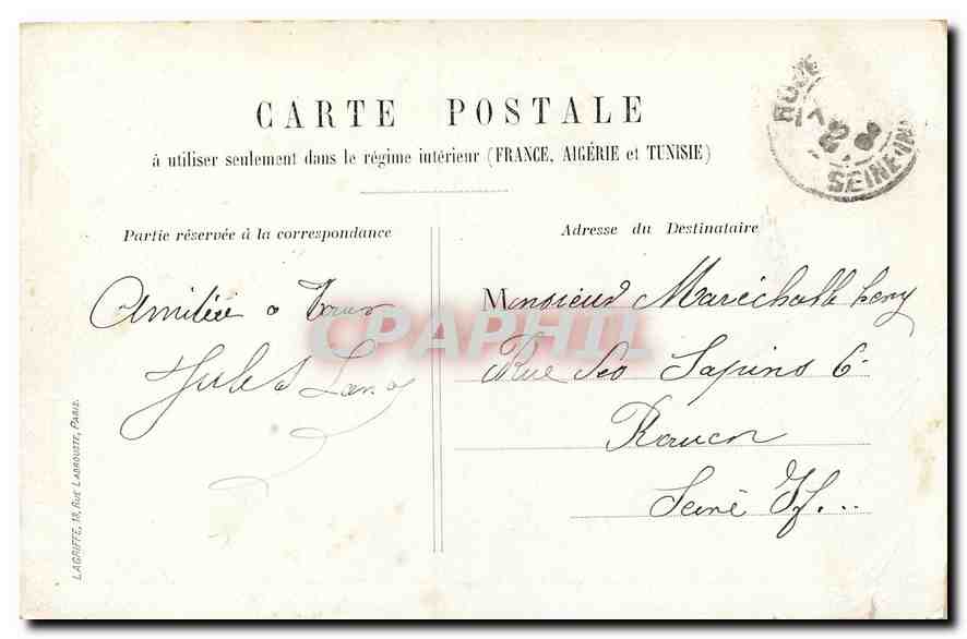 CPA Paris Palais du Trocadero  — Verso