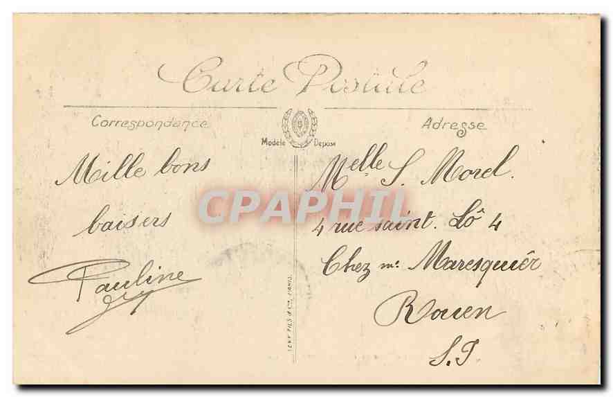 CPA Paris Le Pont d'Iena et le Trocadero  — Verso