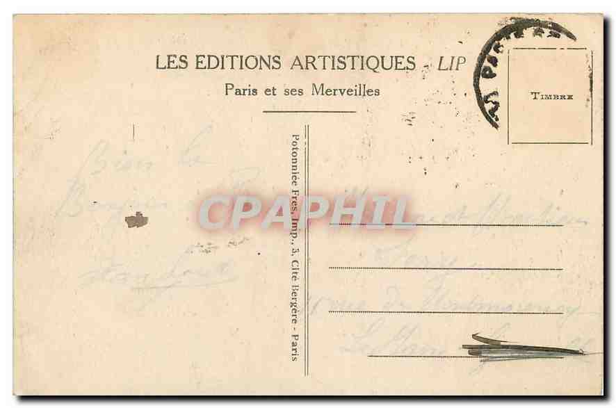CPA Paris Le Trocadero et le Pont d'Iena  — Verso