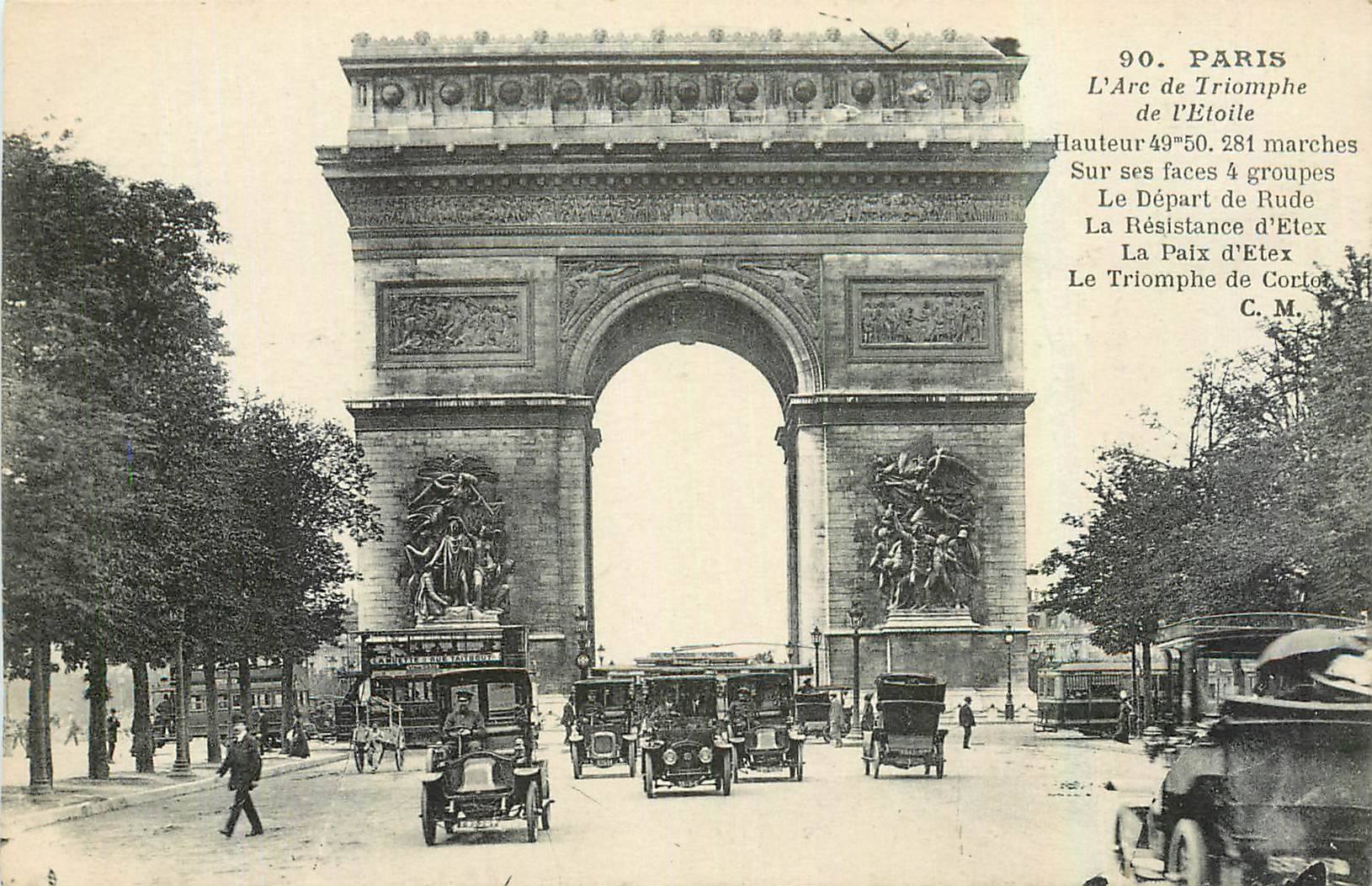 CPA Paris l'Arc de Triomphe de l'Etoile 