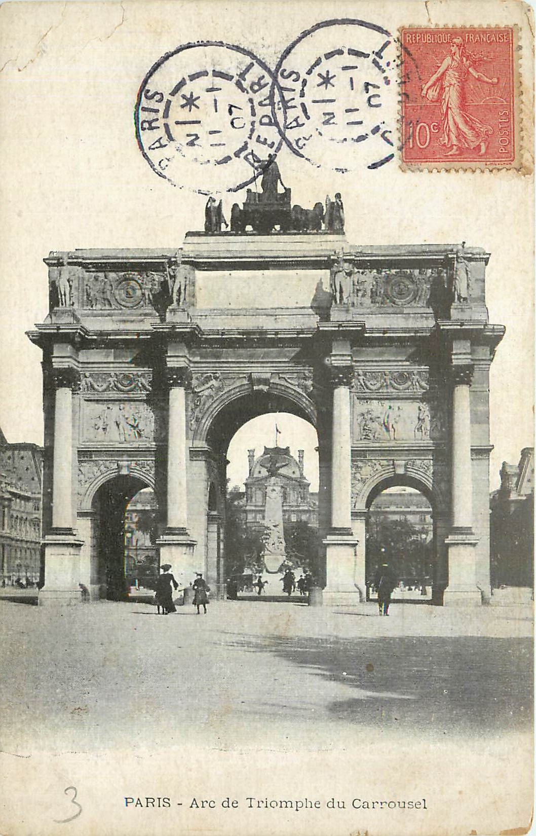 CPA Paris Arc de Triomphe du Carrousel 