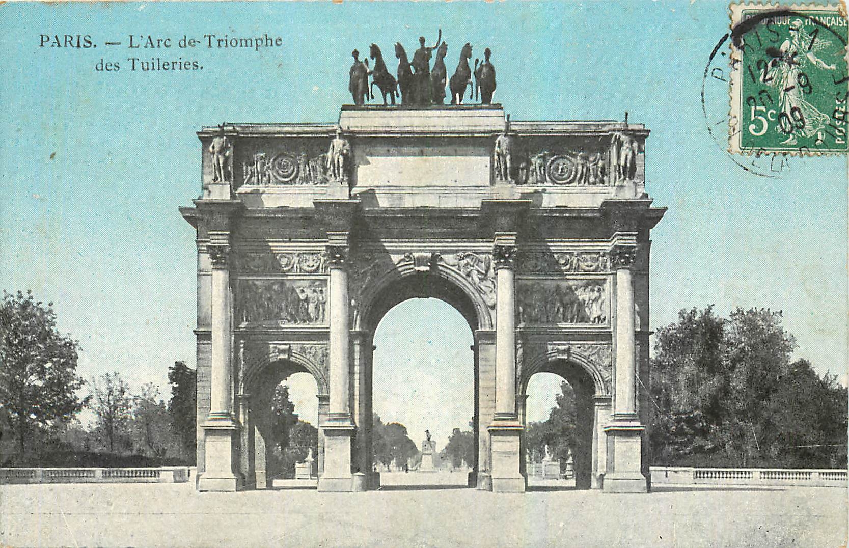 CPA Paris l'Arc de Triomphe des Tuileries 