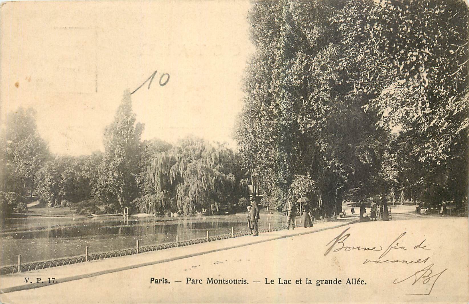 CPA Paris Parc Montsouris Le Lac et la grande Allee 