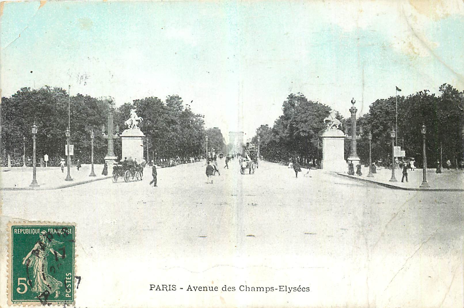 CPA Paris Avenue des Champs Elysees 