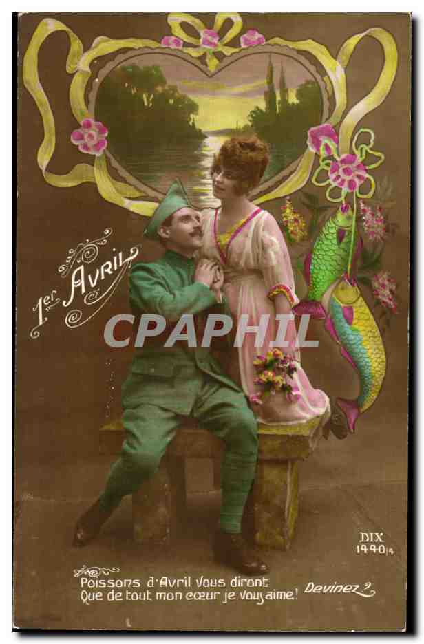 Fantaisie CPA 1er avril poisson Peches pour vous