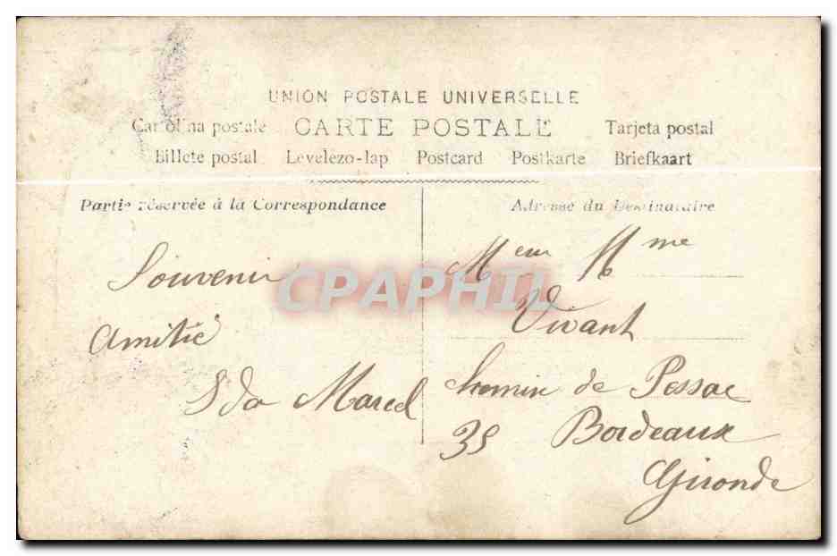 Fantaisie CPA 1er avril poisson Il portera bonheur — Rückseite