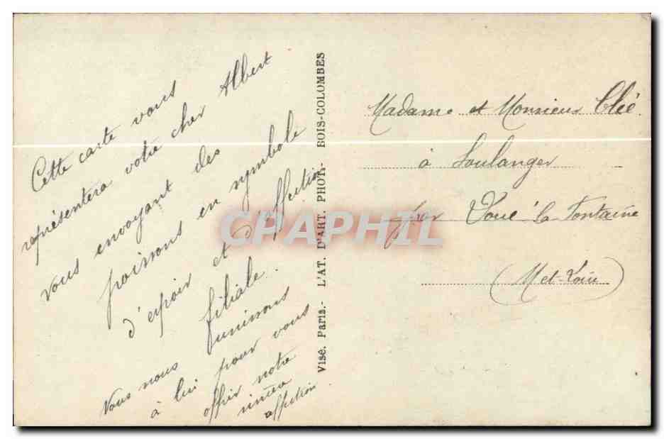 Fantaisie CPA 1er avril poisson soldat militaire militaria — Rückseite