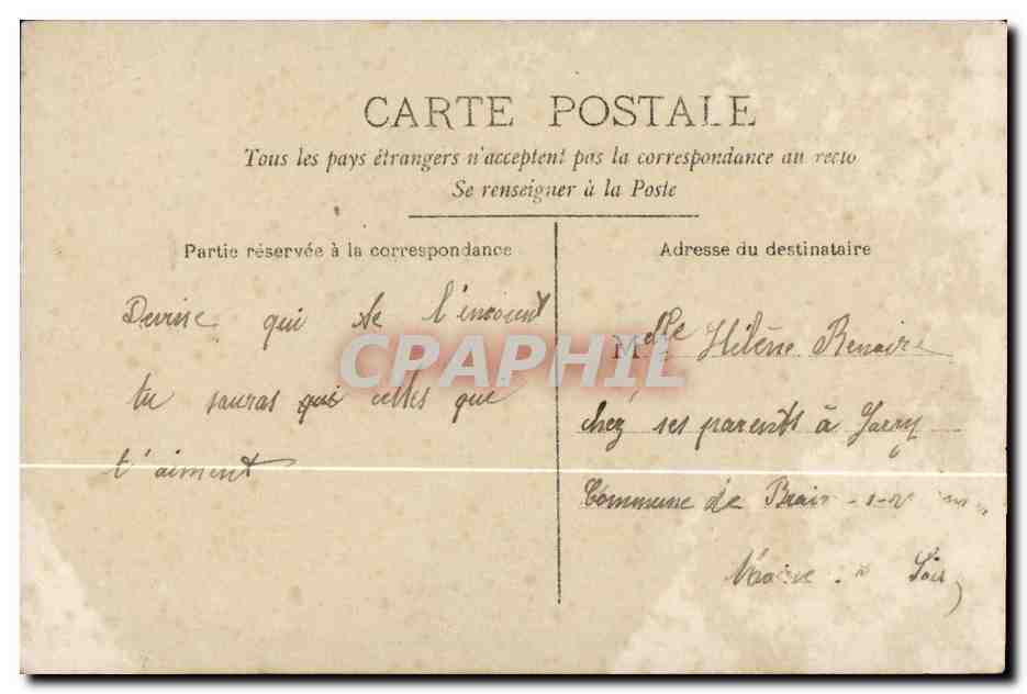 Fantaisie CPA Joyeuses Paques poisson enfant — Rückseite