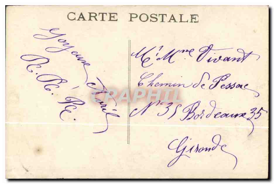 Fantaisie CPA Joyeuses Paques poisson enfant 1er avril — Rückseite