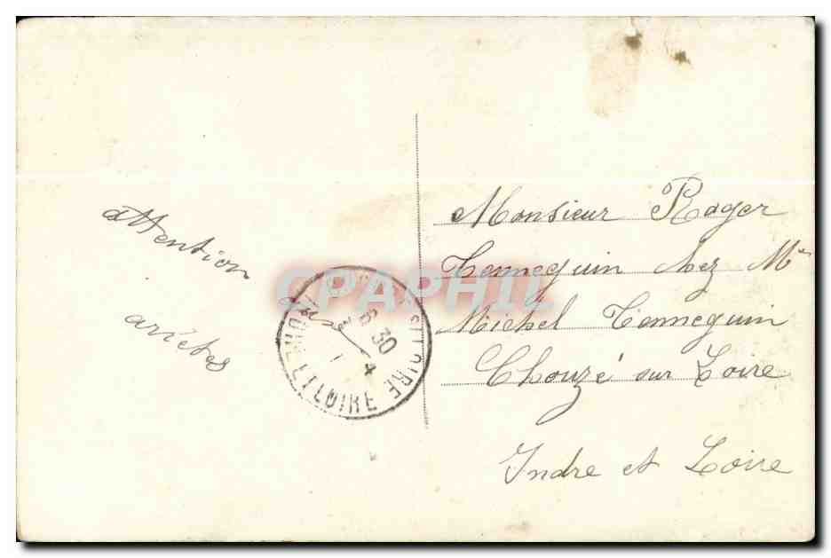 Fantaisie CPA Joyeuses Paques poisson enfant 1er avril — Rückseite