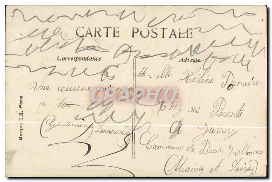 Fantaisie CPA Joyeuses Paques poisson enfant 1er avril — Rückseite