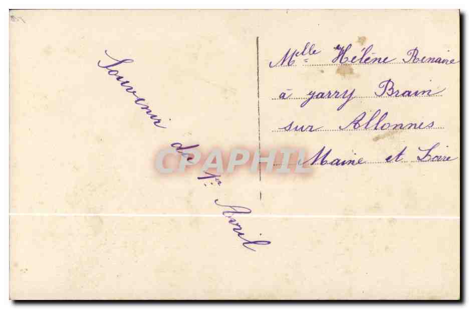 Fantaisie CPA Joyeuses Paques poisson 1er avril — Rückseite