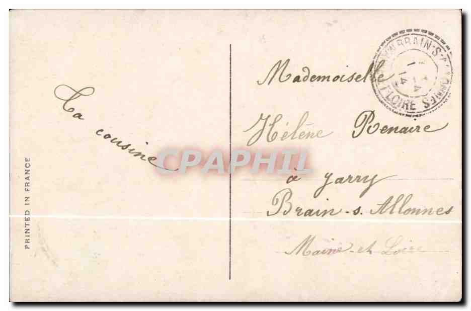 Fantaisie CPA Joyeuses Paques poisson 1er avril — Rückseite