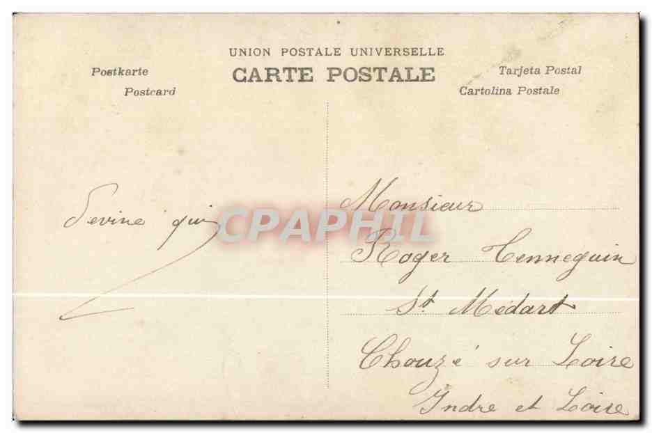 Fantaisie CPA Joyeuses Paques poisson 1er avril enfant — Rückseite