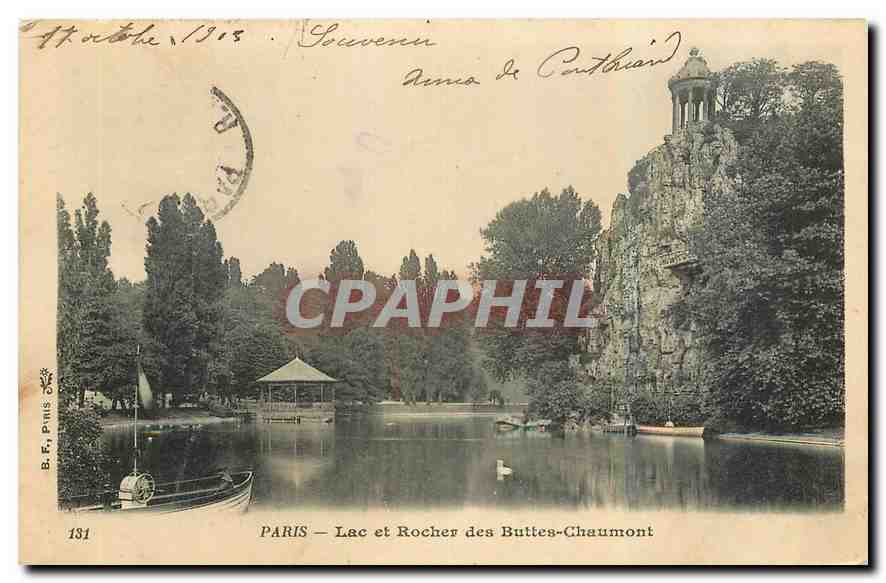 CPA Paris Lac et Rocher des Buttes Chaumont 