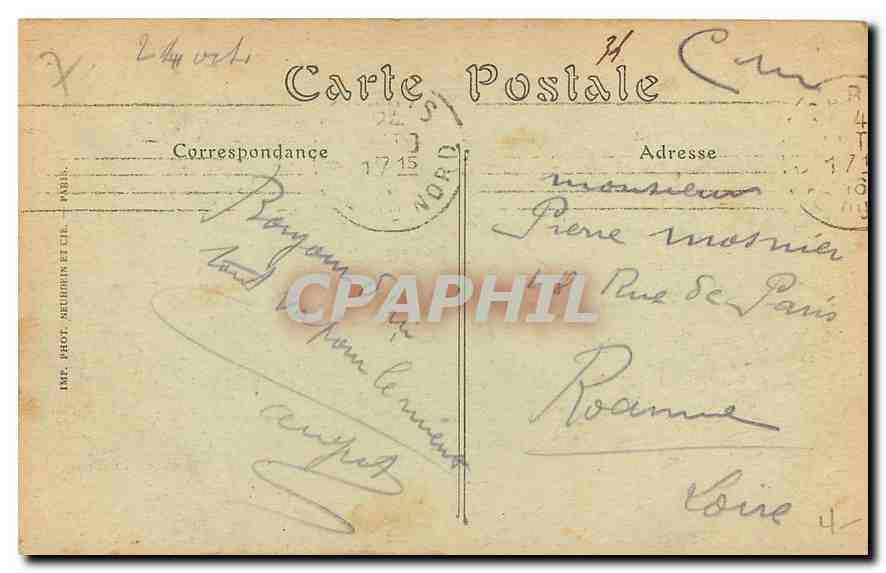 CPA Paris La Gare du Nord  — Rückseite