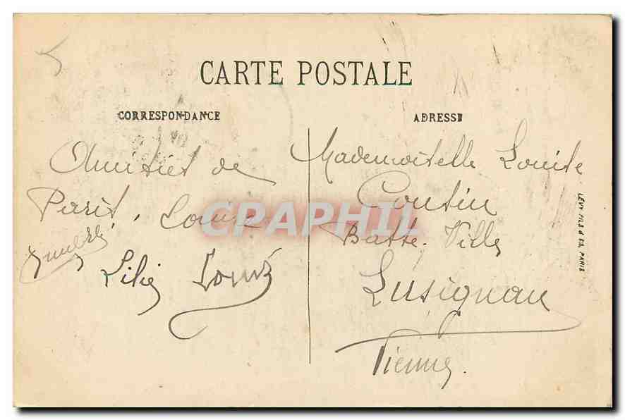 CPA Paris Le Petit Palais Avenue Alexandre III  — Verso